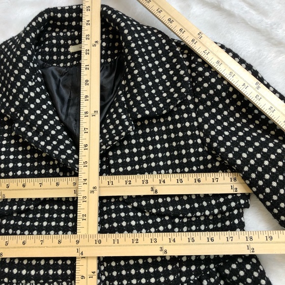 Hazel Anthropologie Coat Large Wool Jacket polka - Picture 6 of 8
